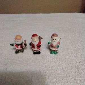 Set of Three Vintage Santa Figurines